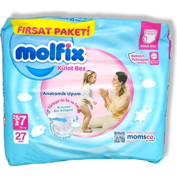 Molfix pants бебешки гащи 7, 27 броя, 19кг+