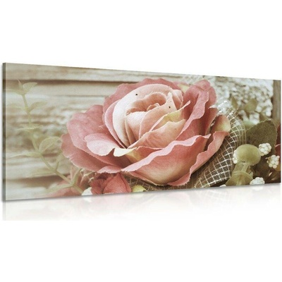 Obraz elegantní vintage růže - 100x50