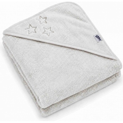 Kikko BIO bavlněná froté osuška s kapucí XKKO Organic 90x90 White Stars