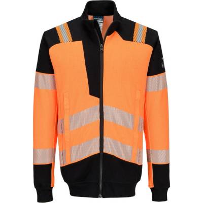 Portwest FR756 PW3 Modaflame Knit Hi-Vis FR mikina na zips oranžová/čierna