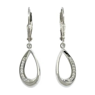 INFINITYSILVER Stříbrné visací náušnice LISE se zirkony OE369