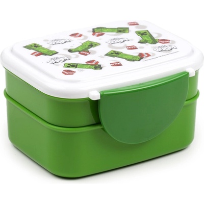 Minecraft Svačinový box s příborem Creeper & TNT (Bento box)