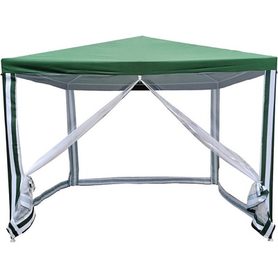 MUHLER Градинска шатра Muhler G1015-NET, 300x300 см, Странични мрежи, Зелен/бял (1009260)