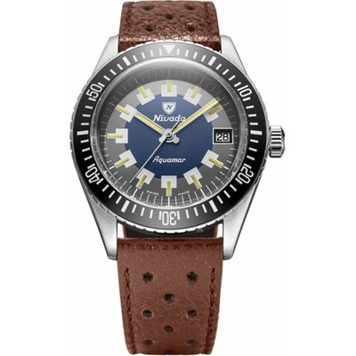 Nivada Grenchen Aquamar Vintage - Brown Racing Strap