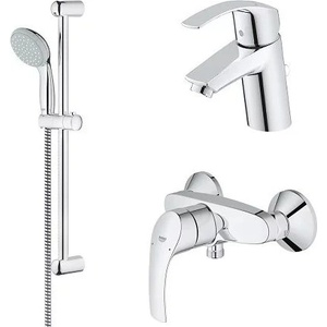 GROHE Комплект за душ и смесител за умивалник Grohe Eurosmart New S хром (33265+335502+2785001)