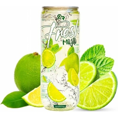 FRESH Mojito sýtený nealkoholický nápoj s limetovou príchuťou 330 ml