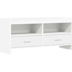 vidaXL ТВ шкаф 100 x 33 x 47 см Бяло Инженерна дървесина (8011155)