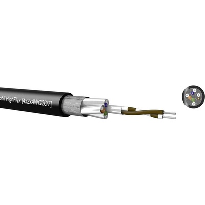 Kabeltronik 531826700 CAT 7, S/FTP, 4 x 2 x 0.13 mm², 100m, černý