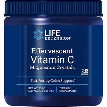 Life Extension Ефервесцентен витамин С + магнезий кристали 180 g прах | Life Extension (01736 LE)