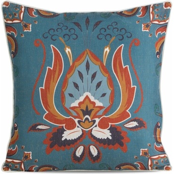 Takoy s prímesou ľanu s ornamentálnou potlačou a lemovkou na okrajoch-HF-415420 45 x 45 cm