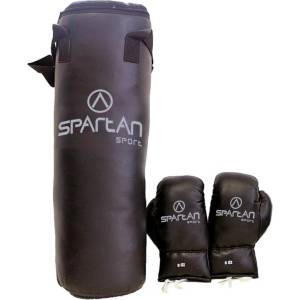 SPARTAN Комплект боксови ръкавици с боксов чувал spartan 45 см, 8 кг