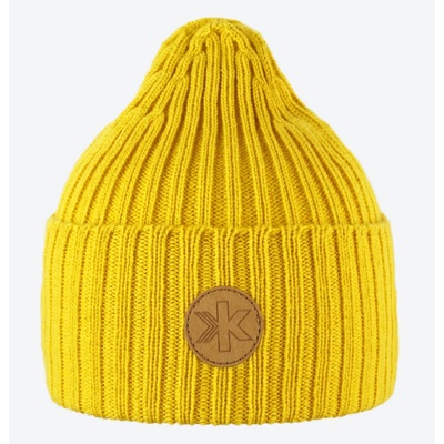 Kama pletená merino čepice A181 žlutá