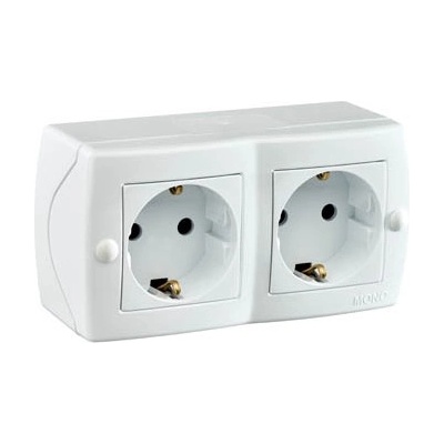 MONO КОНТАКТ ДВОЕН ОТКРИТ МОНТАЖ mono octans БЯЛ СИВ (mn-104-010107-120)