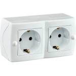 Mono Electric КОНТАКТ ДВОЕН ОТКРИТ МОНТАЖ mono octans БЯЛ СИВ (mn-104-010107-120)