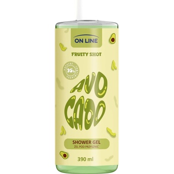 On Line Fruity Shot sprchový gél avocado 390 ml