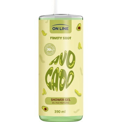 On Line Fruity Shot sprchový gél avocado 390 ml