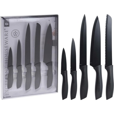 Excellent Houseware Kuchyňský nůž Black sada 5 ks