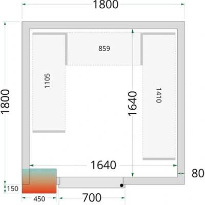 TEFCOLD CR 180x180x220 izolace 80 mm