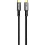 DeTech Кабел DeTech DE-C-C, от USB C(м) към USB C(м), 1m, 100W, черен