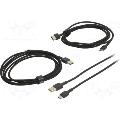 Green Cell KABGCSET03 USB 2.0, USB A vidlice, USB C vidlice