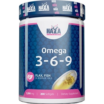 Haya Labs Omega 3-6-9, 1200 mg, 200 капсули, Haya Labs