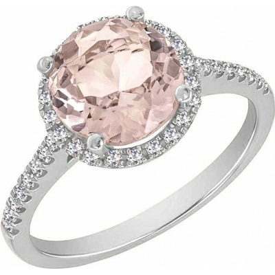 Eppi prsten z růžového zlata s morganitem a diamanty Xana R33763