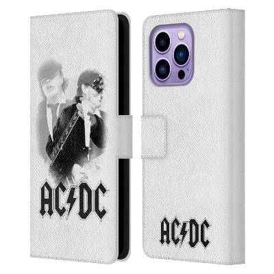 Pouzdro na mobil Apple Iphone 14 PRO MAX - HEAD CASE - Rocková skupin ACDC - Kytarista (Otevírací obal, kryt na mobil Apple Iphone 14 PRO MAX - AC/DC Angus Young)