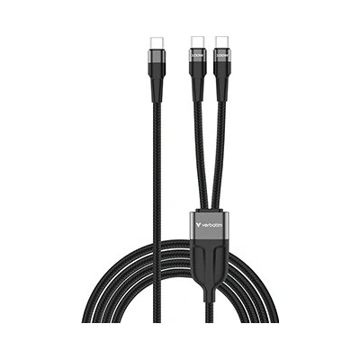 Verbatim 30279 USB-C samec USB-C to Dual USB-C - 100W 1,5m černý