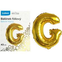 Luma Balónek fóliový "G", zlatý