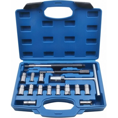 Frézy na sedla vstřikovačů, sada 17 kusů - QUATROS QS20682