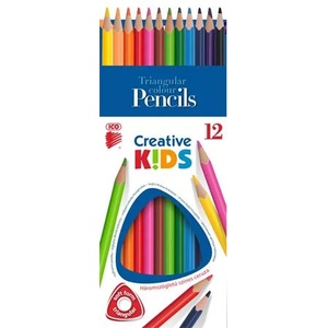 ICO Цветни моливи ICO Creative Kids триъгълни 12 броя 7140148002 (7140148002)