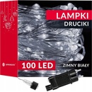 SPRINGOS LED reťaz Nano 10m 100LED 8 funkcií ovládač 3xAA IP44 studená biela