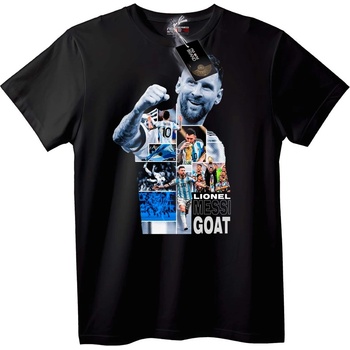 NOONEBRAND Тениска Lionel Messi GOAT - 2XL, Black