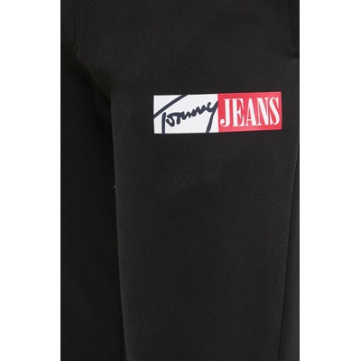 Tommy Jeans Памучен спортен панталон Tommy Jeans в черно с принт DM0DM20277 (DM0DM20277)