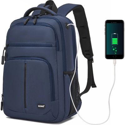 Mestský na notebook 15,6" Kono modrý 24L