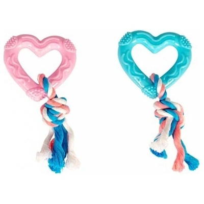 Duvo+ Puppy TPR Heart with cotton rope 14 cm