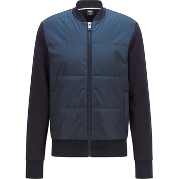 Image 1 of Boss Яке Boss Men's Skiles Black Quilted Cotton Long Sleeve Hybrid Jacket - Navy 404