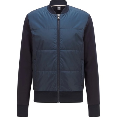 Boss Яке Boss Men's Skiles Black Quilted Cotton Long Sleeve Hybrid Jacket - Navy 404