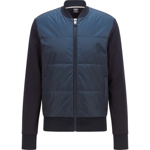 Boss Яке Boss Men's Skiles Black Quilted Cotton Long Sleeve Hybrid Jacket - Navy 404