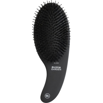 Olivia Garden Expert Care Curve Boar & Nylon Brush Black