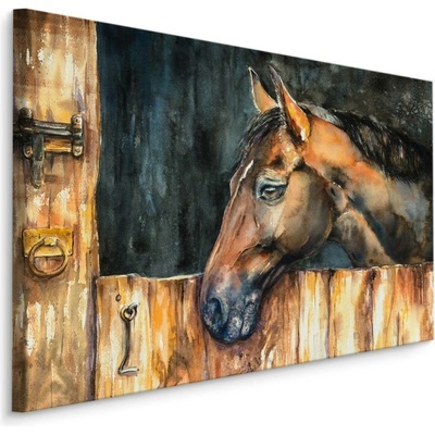 MyBestHome BOX Plátno Kůň Ve Stáji Varianta: 90x60