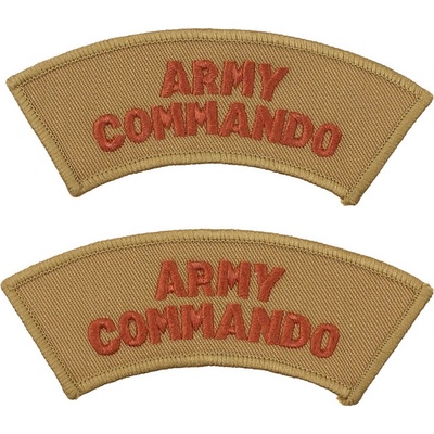 Nášivka originálna Army Commando - coyote-hnedá