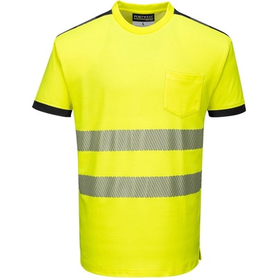 Portwest T181 tričko HiVis PW3 žlutá/černá 5XL – Zboží Dáma
