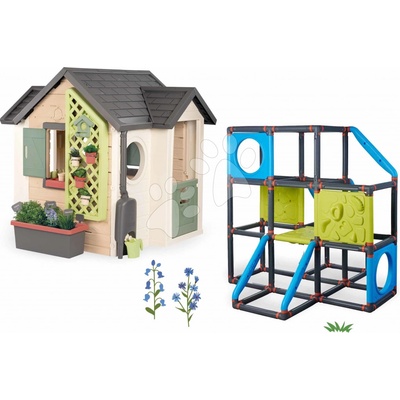 Smoby Set domeček pro zahradníka s prolézačkou s lezeckými stěnami Frame Kraxxl Garden House – Hledejceny.cz