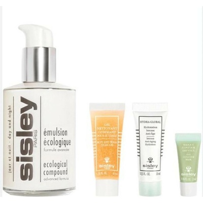 Sisley Ecological Compound Day And Night, Denný pleťový krém, 125 ml, denná a nočná emulzia Ecological Compound 125 ml + exfoliačný gél Buff And Wash Facial Gel 10 ml + pleťový krém Hydra-Global Inten