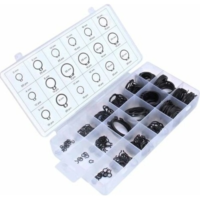 Pojistné kroužky na hřídele - vnější segrovky, průměr 4 - 32 mm, sada 300 ks - ASTA – Zboží Mobilmania