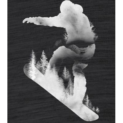 123TRIKO termoska Snowboardista, bílý potisk 500 ml