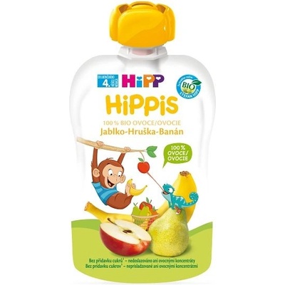 Hipp BIO 100% ovocia Jablko-Hruška-Banán 100 g