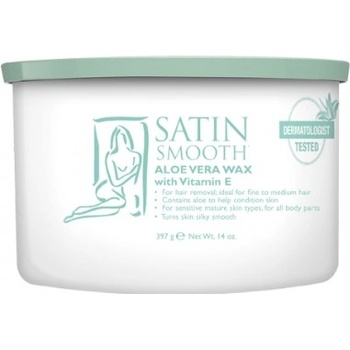 Satin Smooth uklidňující depilační vosk s Aloe Vera a vitamínem E Aloe Vera Wax 400 ml