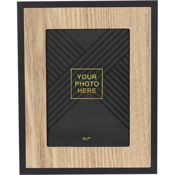 Splendid Рамка за снимка Davos, MDF, 21 х 26 cm, черна с дървени елементи